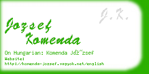 jozsef komenda business card